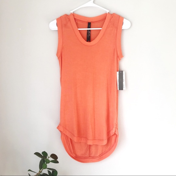 Melissa McCarthy Seven7 Tops - Melissa McCarthy Seven7 Orange Sleeveless Top